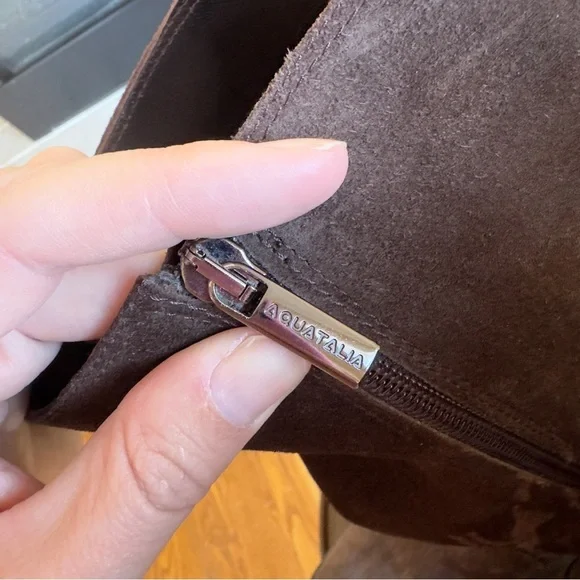 Brown Suede Knee-High Boots - Picture 2 of 8